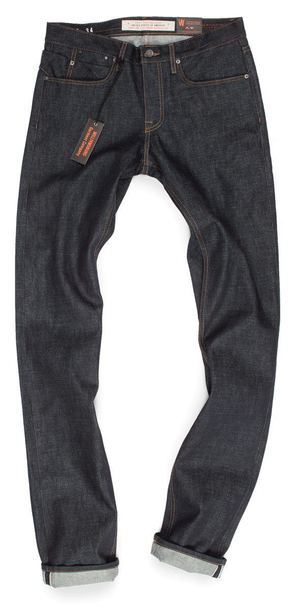 Williamsburg 15-oz. raw selvedge tall mens jeans, size 34 x 40-inseam